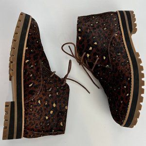 Madewell Wren Boot Leopard Calf Hair